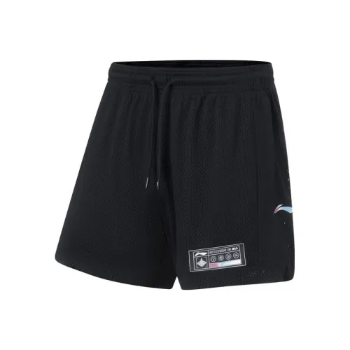 LINING Sports Basketball Collection Черные Мужские Спортивные Шорты