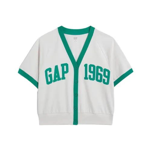 GAP Бело-зеленая рубашка с пэчворком для женщин