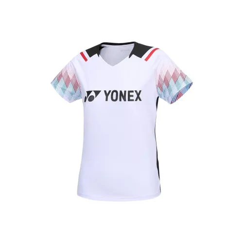 YONEX Реглан рукав T-рубашка Женская Белая