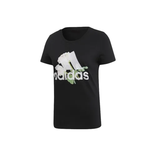 Adidas Комплект с короткими рукавами T-рубашка Женская Черный