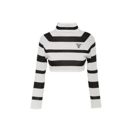 PRADA SS22 КРОП ТОП Женский Черный Белый