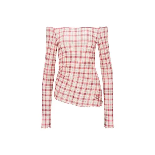 PLAY BUSH Стандартная T-рубашка Женская Розовая