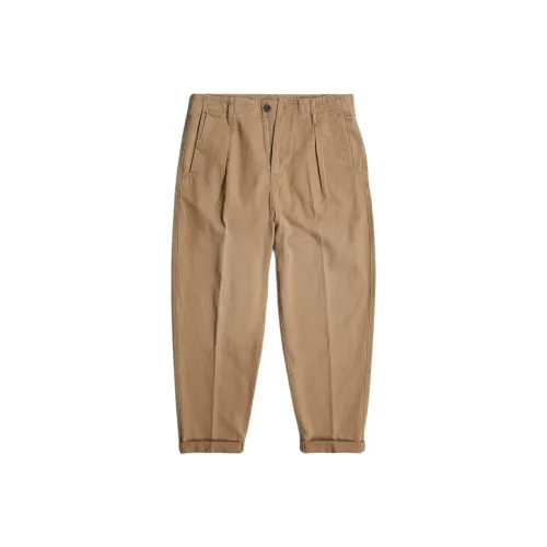 г Звезда RAW Плиссированные Chino Relaxed Повседневные брюки Мужские Хаки