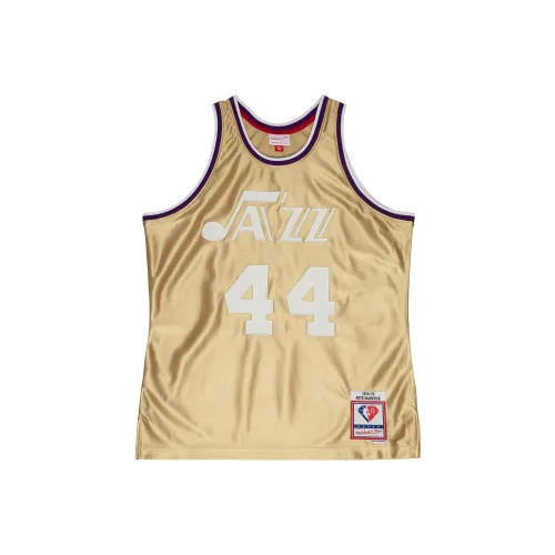 Mitchell Ness Золотая Мужская Баскетбольная Джерси