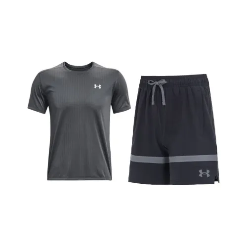 Under Armour Серый + Черный Мужская Повседневная Спортивная Одежда