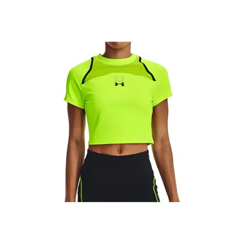 Under Armour Anywhere Зеленые Женские Короткие Топы