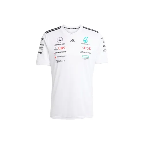 Adidas x Mercedes AMG Petronas F1 Racing Team T-Shirt Мужская Белая Черная