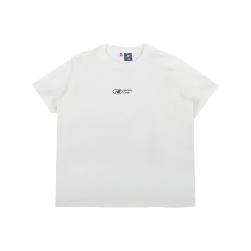 New Balance совместный бренд Sports Casual Sports Club SS25 Стандартная T-рубашка Женская Белая