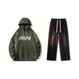 Set (Green Top + Black Jeans)  
Комплект (Зеленый топ + Черные джинсы)