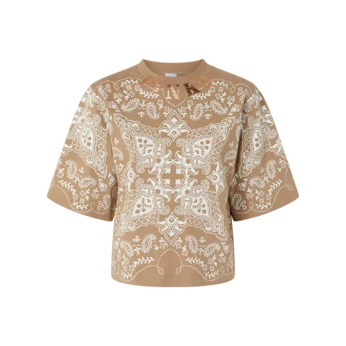 PINKO Стандартная T-рубашка Женская Коричневая