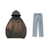 Set (Caramel Top + Blue Mud Jeans)  
Комплект (Карамельный топ + Синие джинсы цвета грязи)