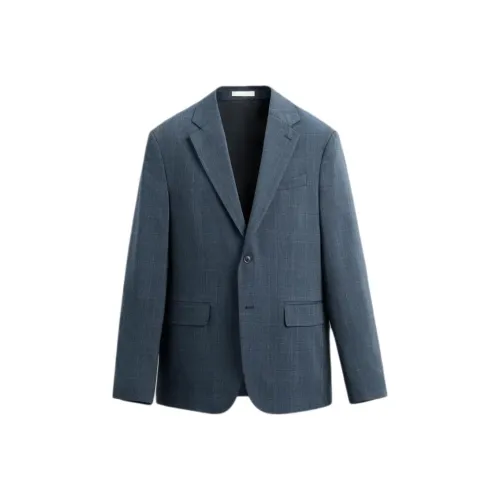 ZARA Синий Мужской Деловой костюм