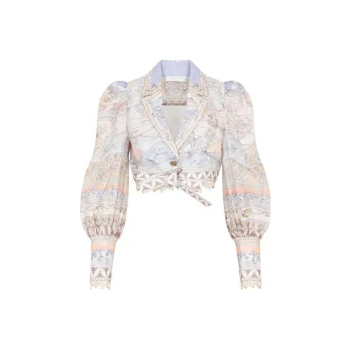 Zimmermann Многоцветные Женские Короткие Топы