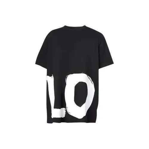 Burberry Рукав с оборванным плечом T-рубашка Женская Черная