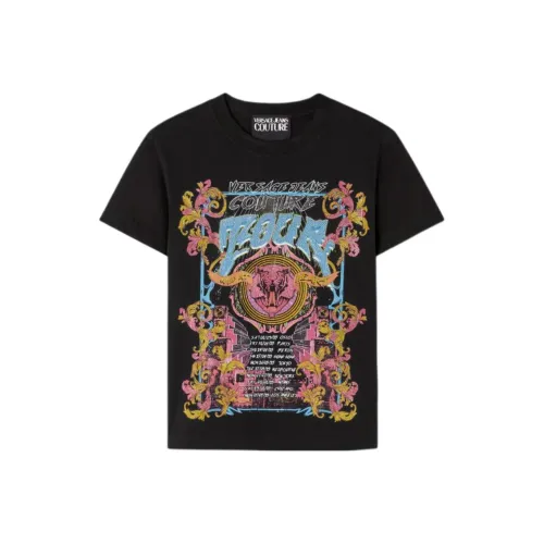 VERSACE JEANS COUTURE T-рубашка женская черная