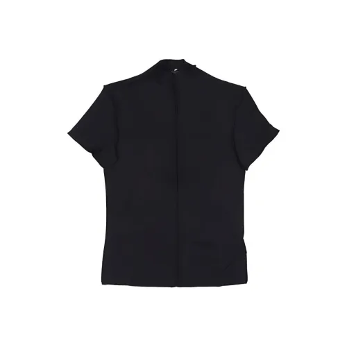 Nike Dri Fit Рукав с оборванным плечом T-рубашка Женская Черная