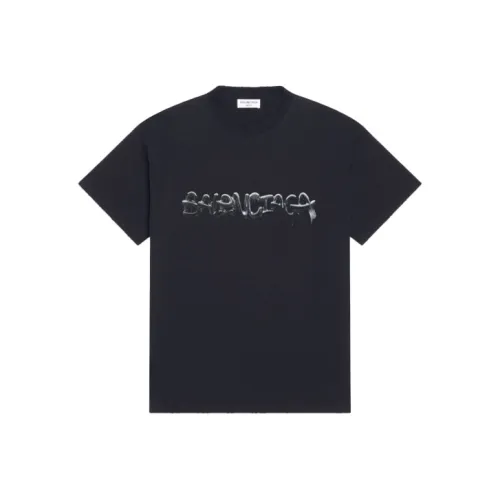 Balenciaga SS22 Рукав с оборванным плечом T-рубашка Женская Черная