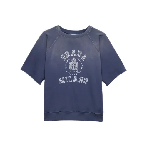PRADA T-рубашка Женская Морской Синий