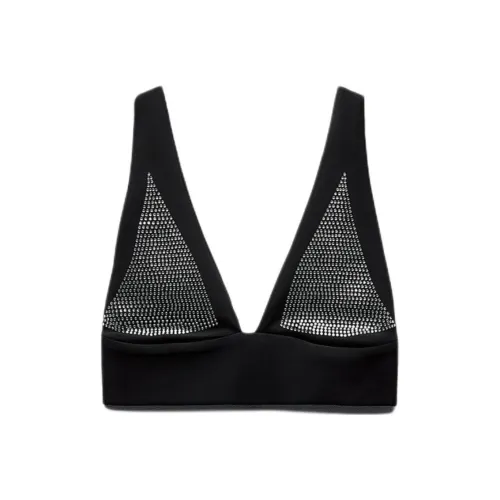 ZARA Черные Женские Майки