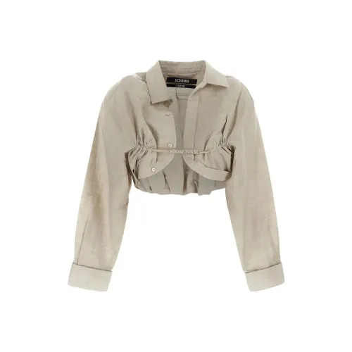 Jacquemus Экрю Женские Короткие Топы