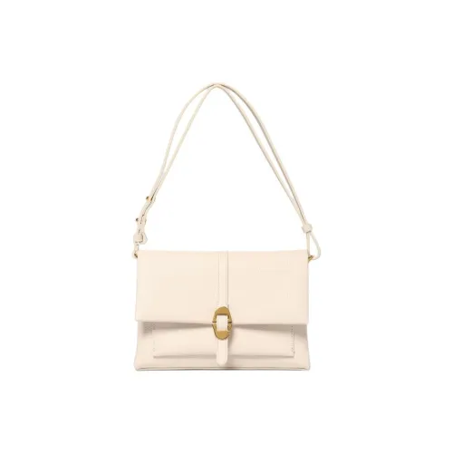 COCCINELLE Золотой Покрытый Плечевая Сумка Женская Белая