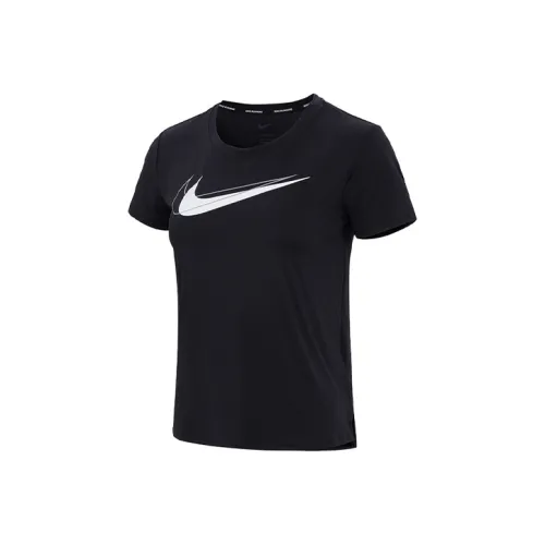 Nike Бег T-Shirt Женская Черная