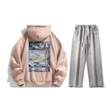 Set (Pink Top + Light Blue Denim Pants)  
Комплект (Розовый топ + Светло-синие джинсовые штаны)