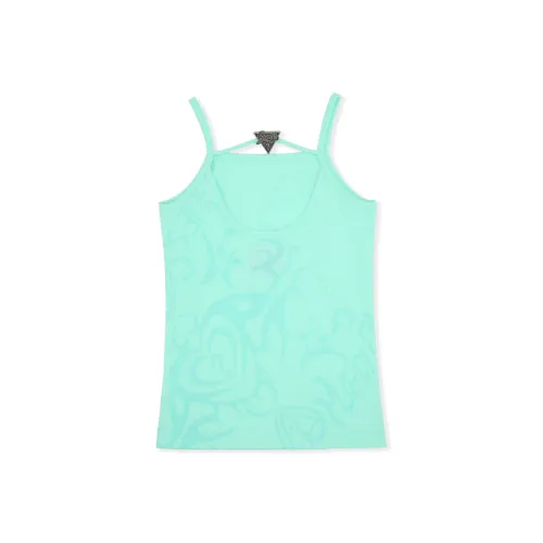 GUESS x YUEQI QI Майка Женская Ледяной Озерно-Синий