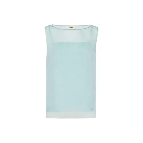 FENDI FW24 Майка Женская Светло-Синяя