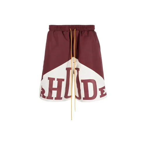 RHUDE Бургунди Мужские спортивные шорты