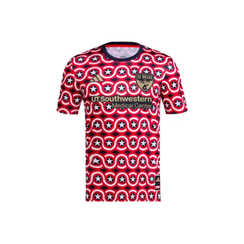 Adidas FC Dallas Marvel MLS Americana Pre Match Джерси Футбол Джерси Мужской Красный