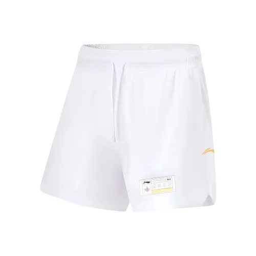 LINING Sports Basketball Collection Стандартный Белый Мужские Спортивные Шорты