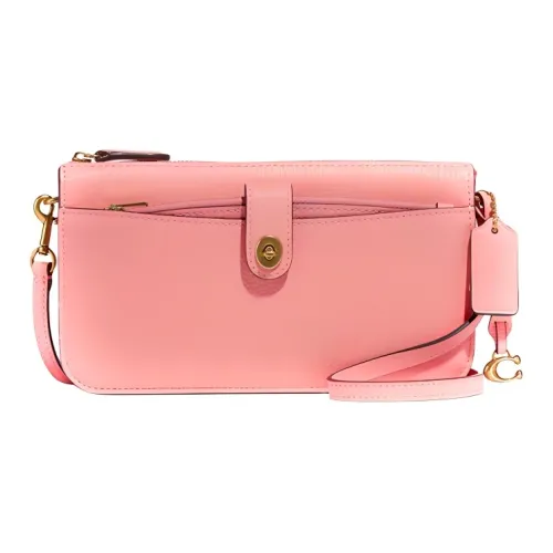 COACH NOA POP Up Полированная кожа GRAIN LEATHER Сумка через плечо Сумка для доставки Сумка для ноутбука Женская Розовый цвет Вишневый цветок