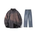 Set (Gray Shirt + Vintage Blue Jeans)  
Комплект (Серая рубашка + Винтажные синие джинсы)