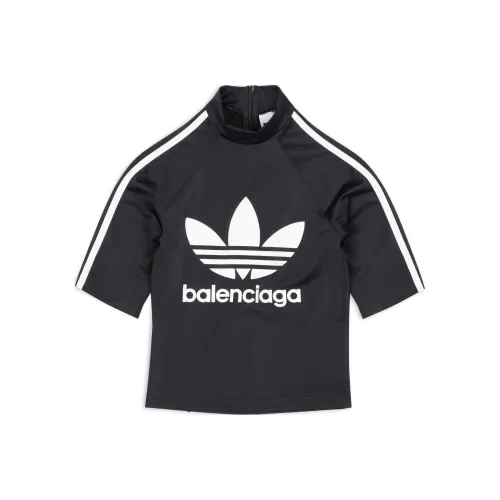 Balenciaga x Adidas Balenciaga x Adidas FW22 КРОП ТОП Облегающий крой Женский Черный