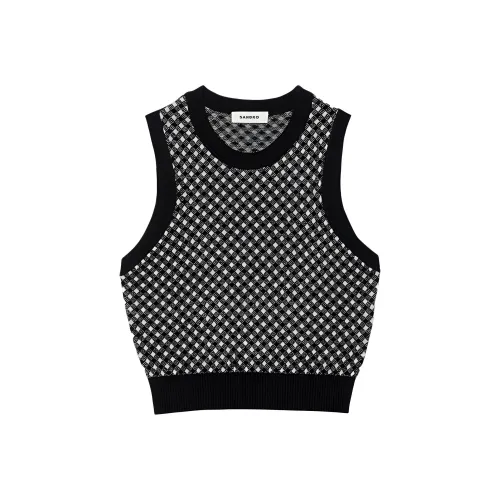 SANDRO Черные Женские Майки