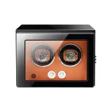 2 отделения для часов - черная внешняя сторона, коричневая внутренняя одежда