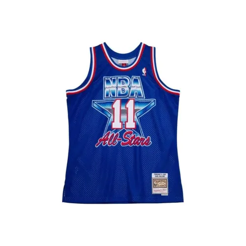 Mitchell Ness Синий Унисекс Баскетбольная Джерси