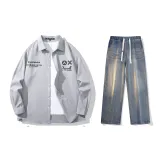 Set (Gray Shirt + Nostalgic Blue Jeans)  
Комплект (Серая Рубашка + Ностальгические Синие Джинсы)
