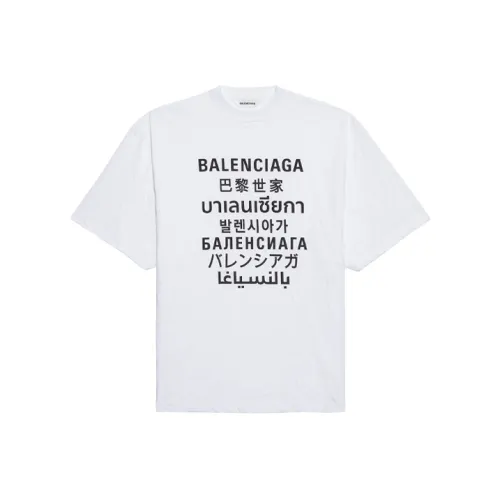 Balenciaga T-Shirt Женская Белая Стандартная Фитность