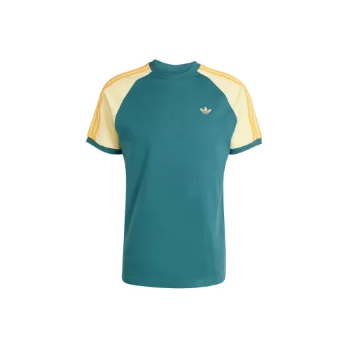 Adidas Originals T-Shirt Мужской Detective Зеленый Желтый Светло-Оранжевый