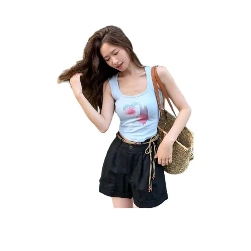 NANING9 Синие Женские Майки