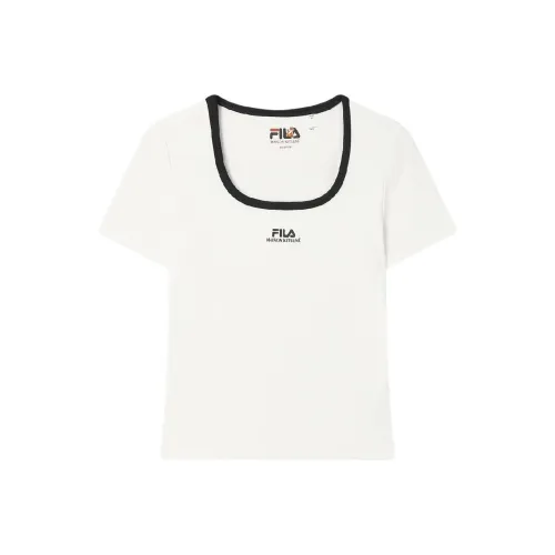 FILA X MAISON KITSUNE ORIGINALE T-Shirt Женская Cloud White