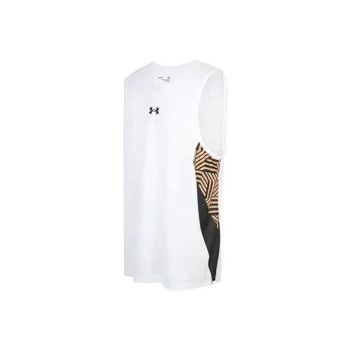Under Armour Белый Мужская баскетбольная майка