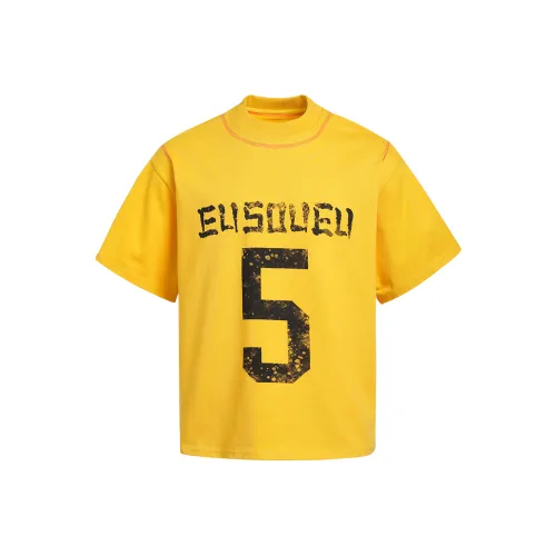 Eusoueu Желтая Унисекс Футболка
