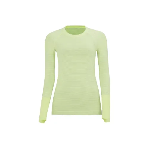 Lululemon Swiftly Tech Полосатый Бежевый/Льняная ткань/Желтый/Лимон Женские Футболки