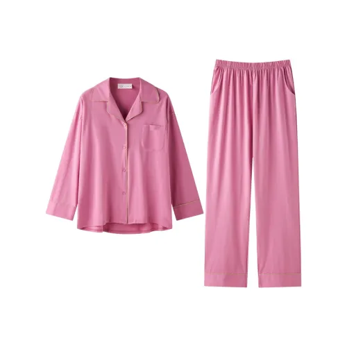 MEONSILL Пижамный комплект Женские Киноварь Фиолетовый Красный