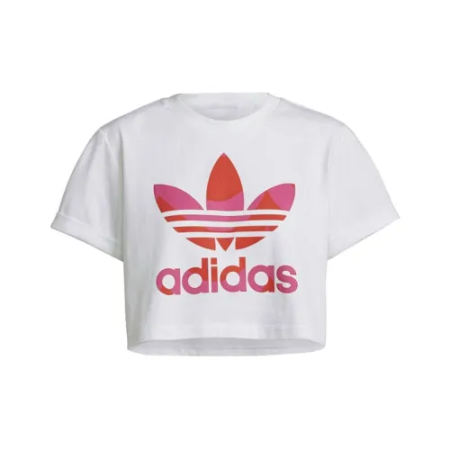Adidas Originals Комплект с короткими рукавами T-рубашка Женская Белая