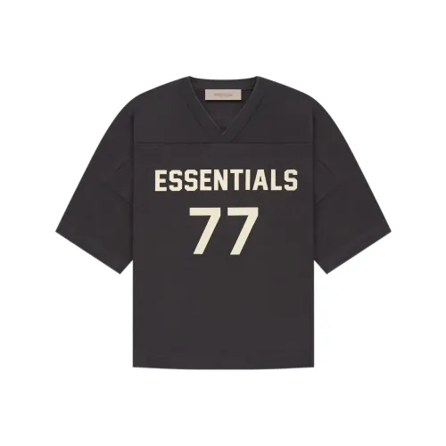 Fear of God ESSENTIALS Рукав с спущенным плечом T-рубашка Женская Черная Железная