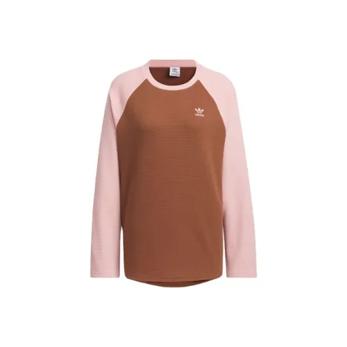 Adidas Originals Реглан-рукав Т-рубашка Женская Коричневая